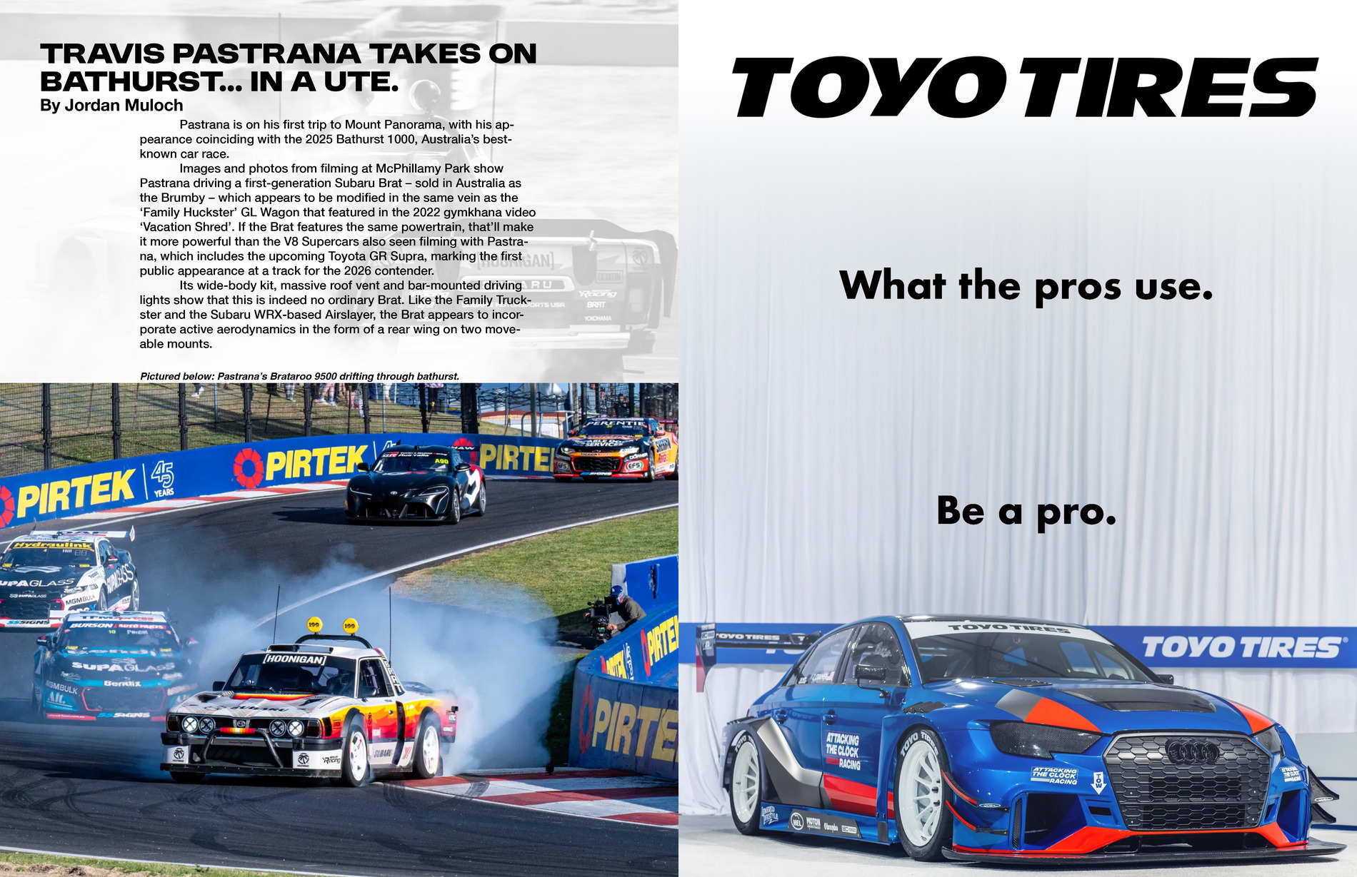Finished Traction magazine Toyo Tires spread