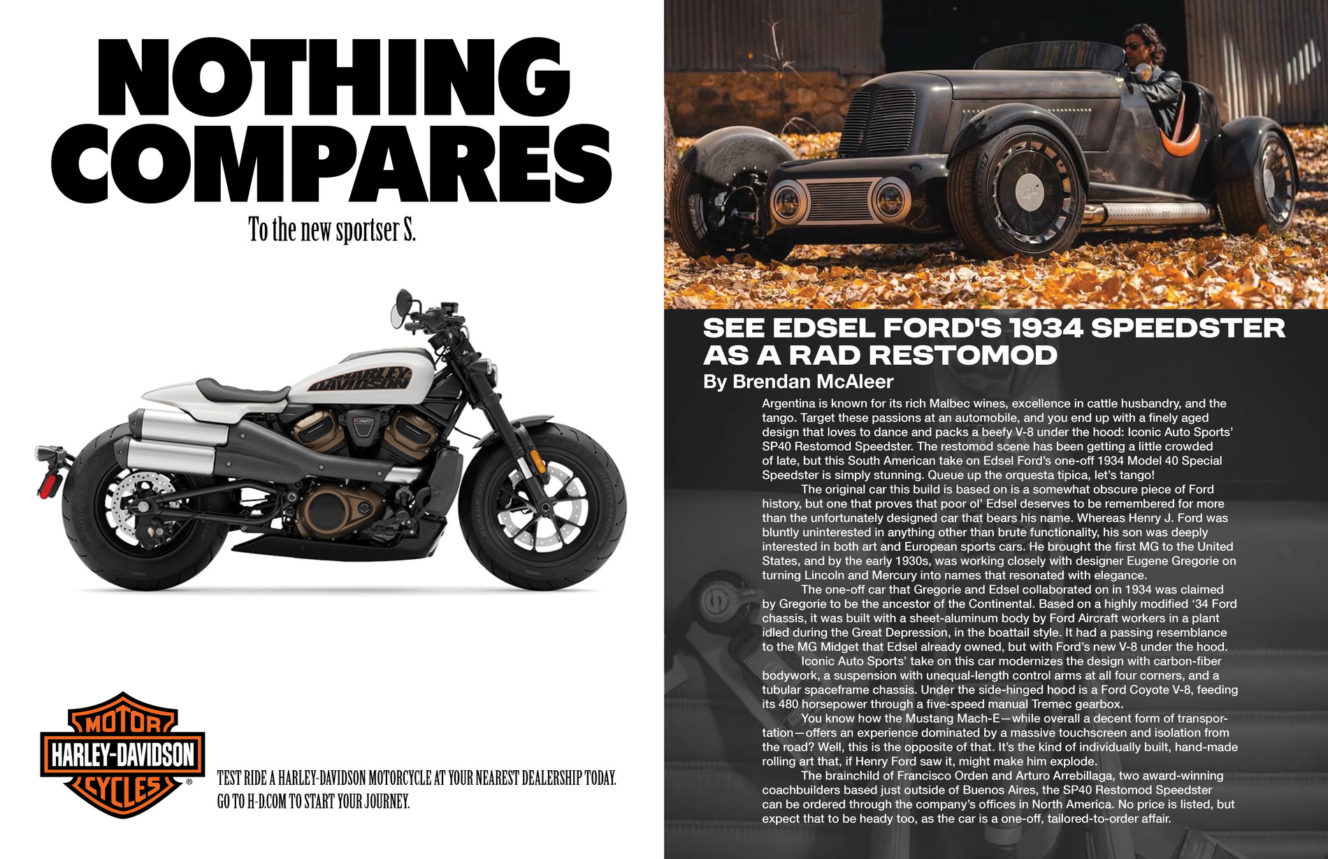 Finished Traction magazine motorcycle and hot rod spread