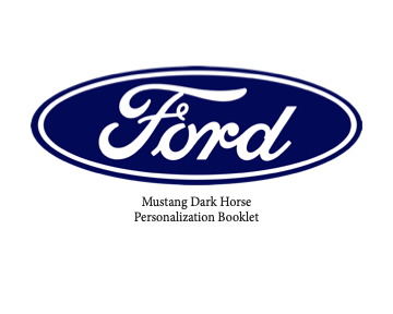 Mustang Dark Horse booklet cover