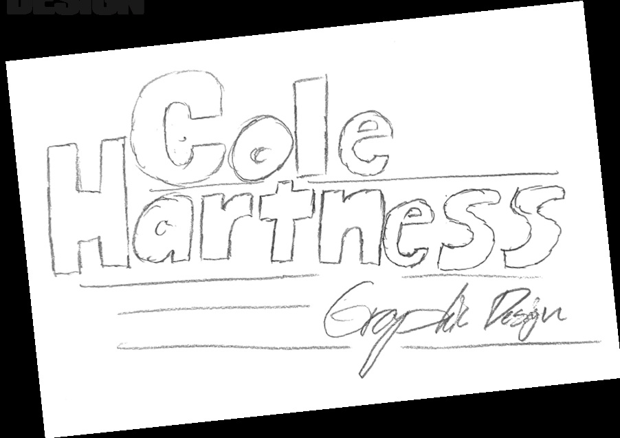 Rough sketch of Cole Hartness logo