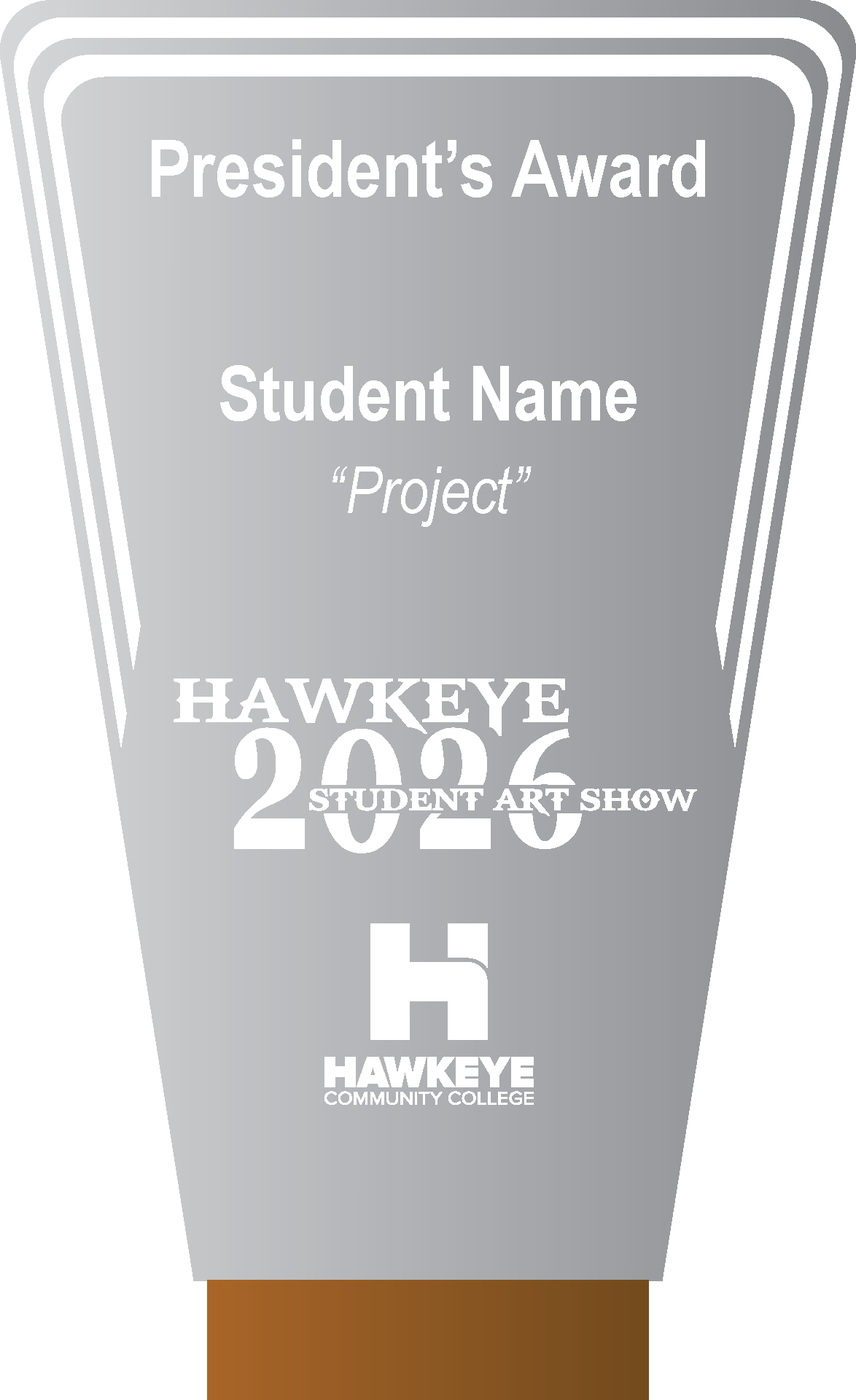 Gray trophy design mockup