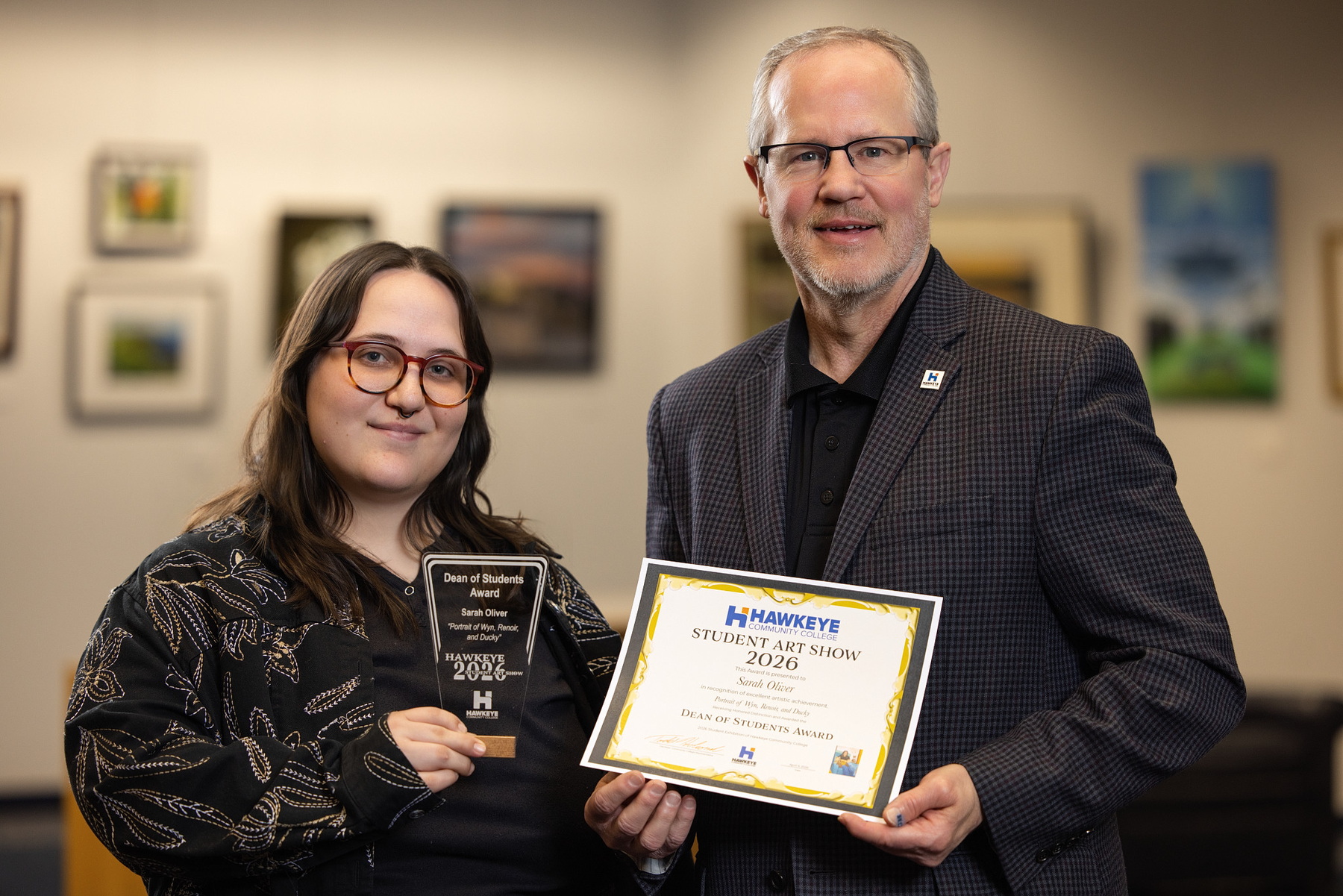 Student Art Show award presentation photo